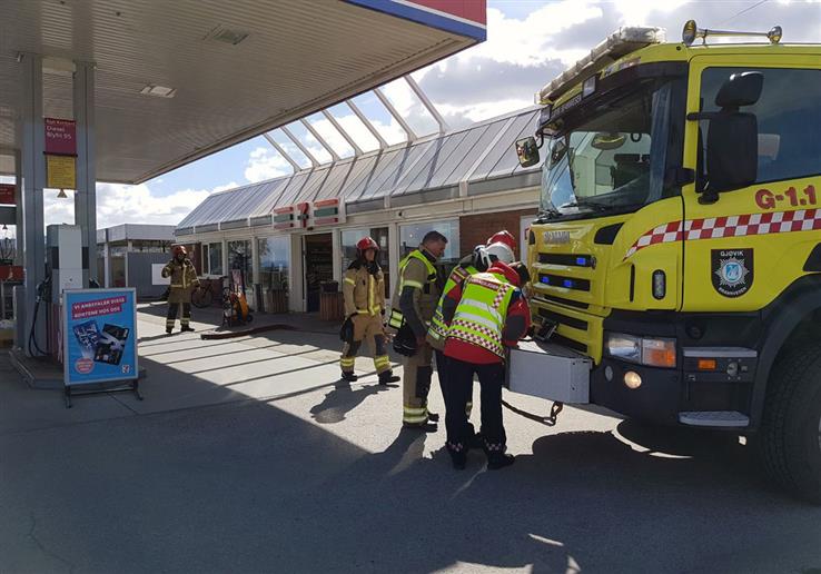 Det har vært et branntilløp på YX-stasjonen i Ringvegen.